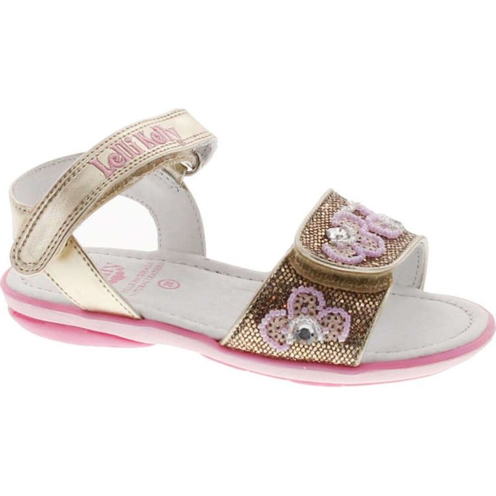 Lelli Kelly Kids LK1401 Gold Glitter ChildG sandals 29 NEW
